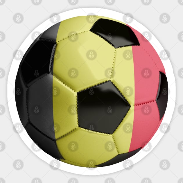 Belgium Flag Soccer Ball Sticker by reapolo